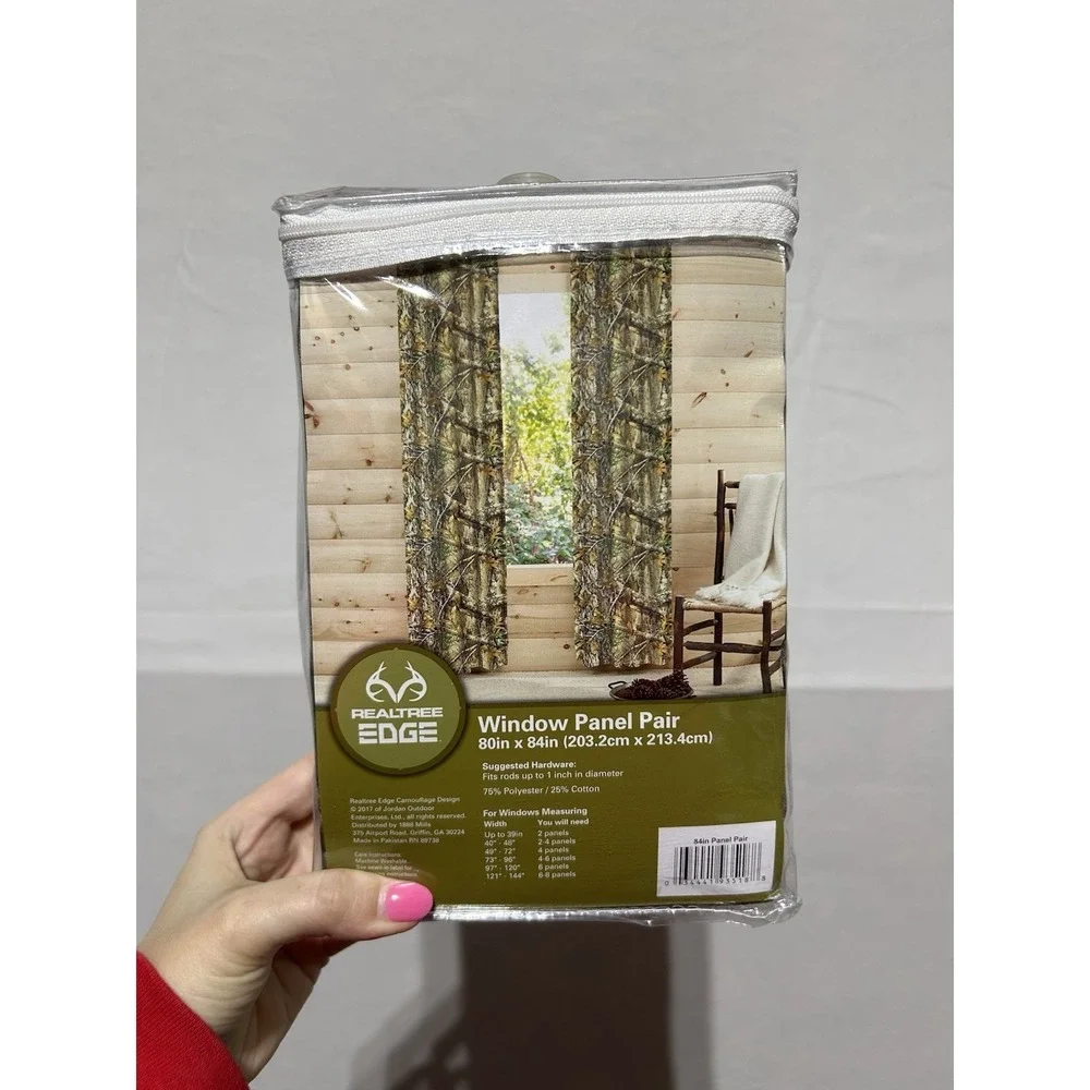 Set Of 2 REALTREE EDGE Window Panel Pair 80